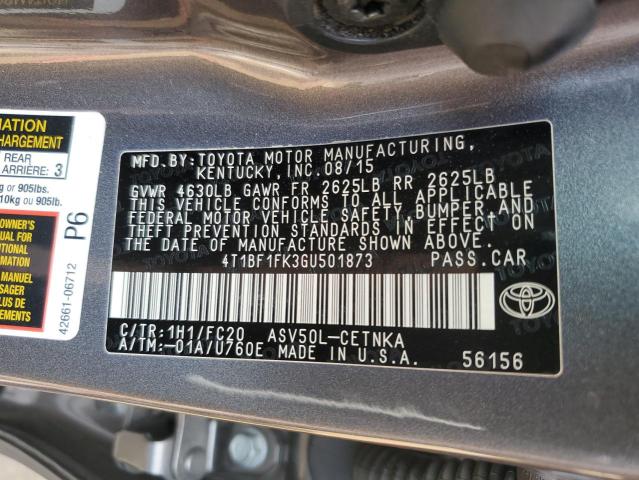 VIN 4T1BF1FK3GU501873 2016 Toyota Camry, LE no.12