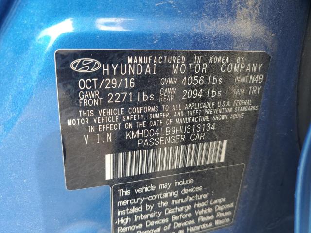 2017 HYUNDAI ELANTRA SP - KMHD04LB9HU313134