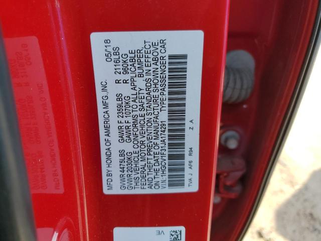 2018 HONDA ACCORD SPO - 1HGCV1F31JA174291