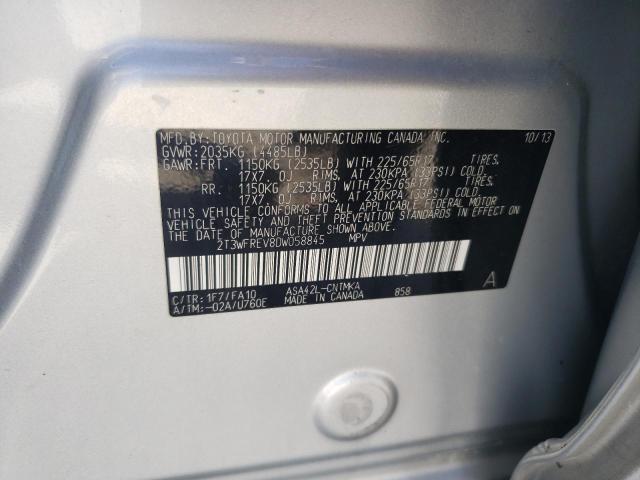 VIN 2T3WFREV8DW058845 2013 Toyota RAV4, Xle no.13