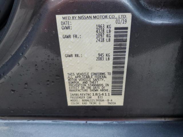 2019 NISSAN ALTIMA SL - 1N4BL4EV7KC185411