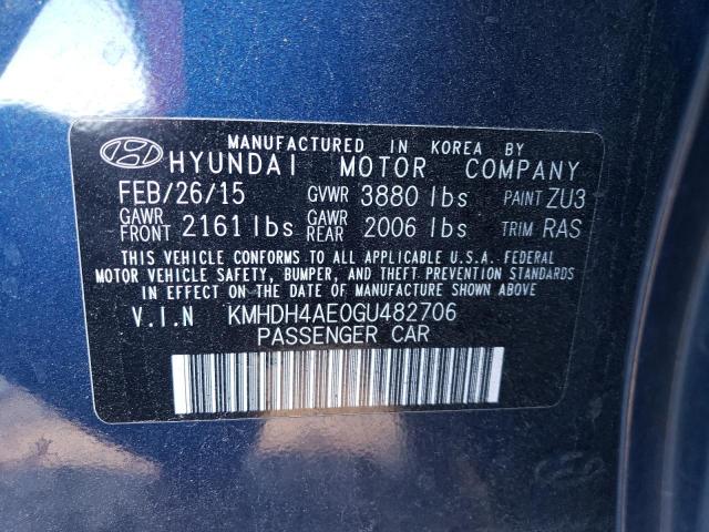 2016 HYUNDAI ELANTRA SE - KMHDH4AE0GU482706