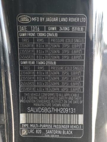 VIN SALVD5BG7HH209131 2017 Land Rover Range Rover, ... no.13