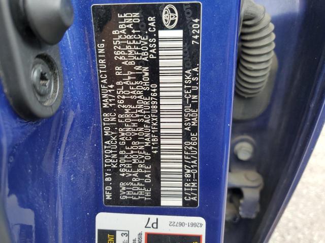 VIN 4T1BF1FKXFU897640 2015 Toyota Camry, LE no.13