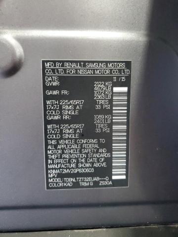 2016 NISSAN ROGUE S - KNMAT2MV2GP630603