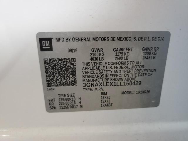 2020 CHEVROLET EQUINOX LT 3GNAXLEX1LL150429  67683774