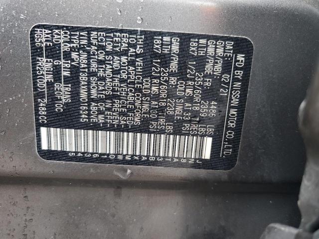 2021 NISSAN ROGUE SV - JN8AT3BAXMW016345
