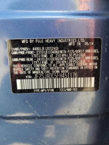 2015 SUBARU FORESTER 2 - JF2SJADC5FH451176