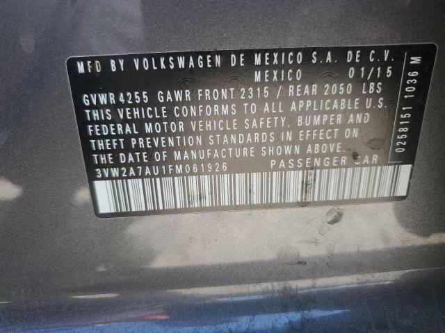 2015 VOLKSWAGEN GOLF TDI 3VW2A7AU1FM061926