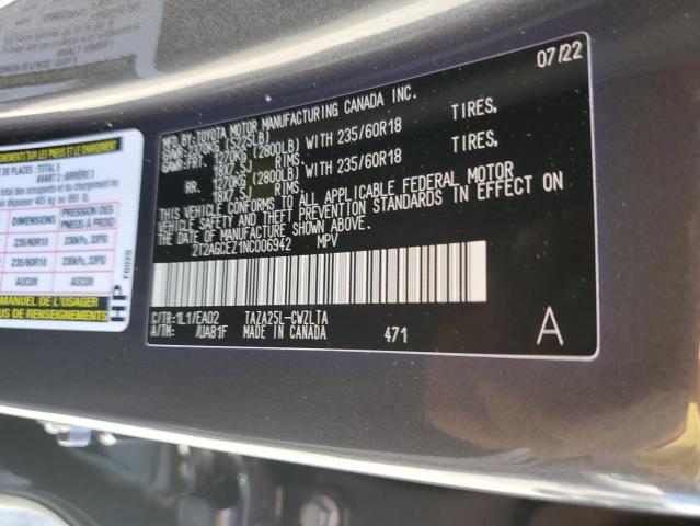 2022 LEXUS NX 350 2T2AGCEZ1NC006942