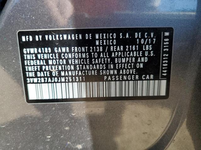 2018 VOLKSWAGEN JETTA S - 3VW2B7AJ0JM251311