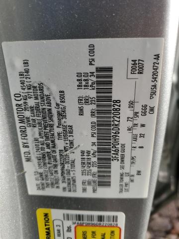 VIN 3FA6P0H96DR220828 2013 Ford Fusion, SE no.12