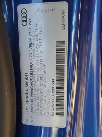 2016 AUDI RS7 - WUAW2BFC6GN901598