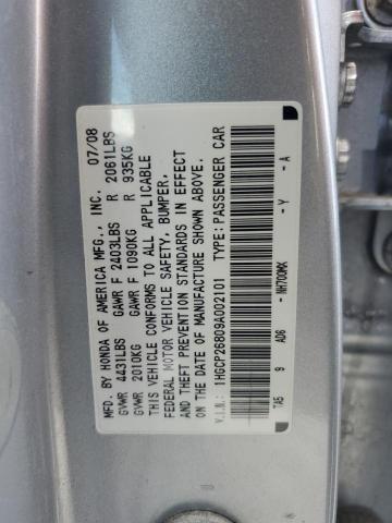 2009 HONDA ACCORD EXL 1HGCP26809A002101  66989014