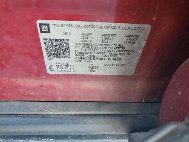 2019 CHEVROLET TRAX 1LT - 3GNCJLSB4KL396490