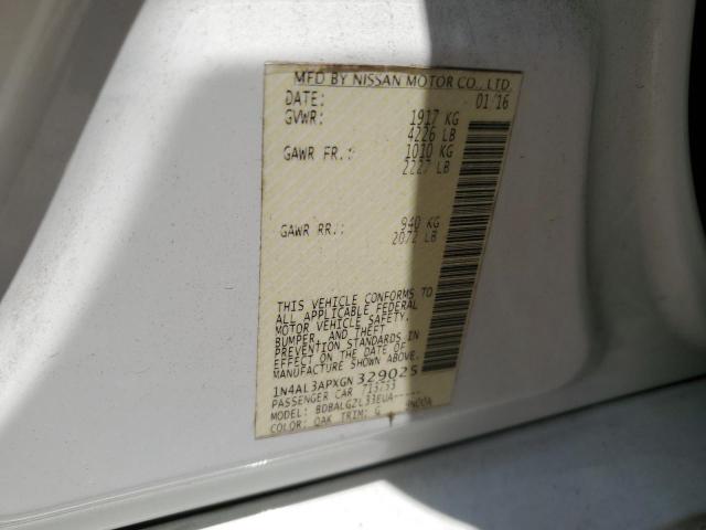 2016 NISSAN ALTIMA 2.5 - 1N4AL3APXGN329025