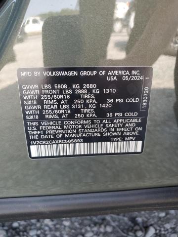 2024 VOLKSWAGEN ATLAS PEAK 1V2CR2CAXRC585893