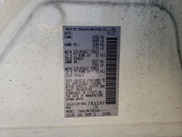 2017 NISSAN ROGUE S - 5N1AT2MT9HC785197
