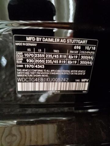 2019 MERCEDES-BENZ GLA 250 - WDCTG4EB1KU005742