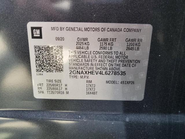 2020 CHEVROLET EQUINOX LS - 2GNAXHEV4L6278535