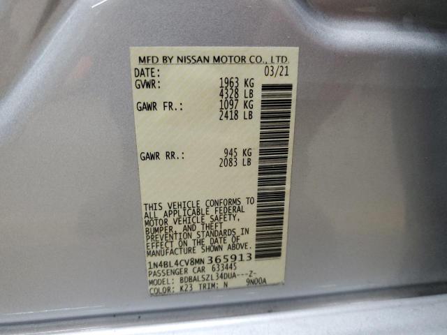2021 NISSAN ALTIMA SR - 1N4BL4CV8MN365913