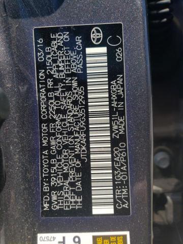 2016 TOYOTA PRIUS - JTDKARFU9G3512935