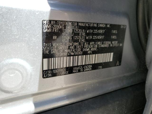 VIN 2T3H1RFV7NW186968 2022 Toyota RAV4, LE no.13