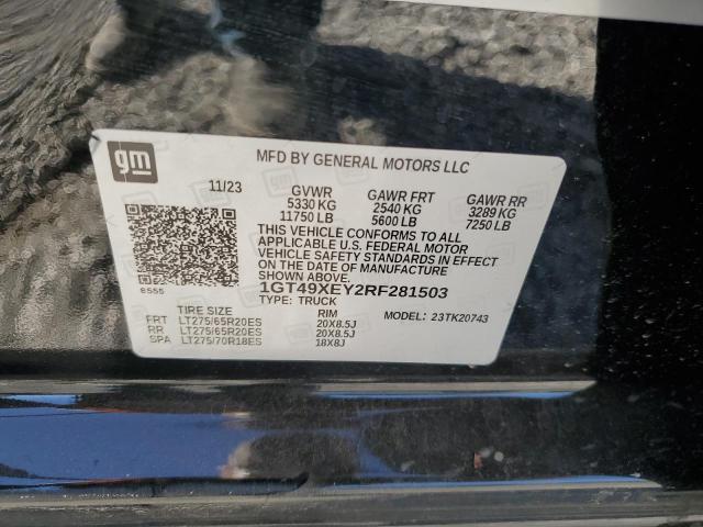 2024 GMC SIERRA K25 - 1GT49XEY2RF281503