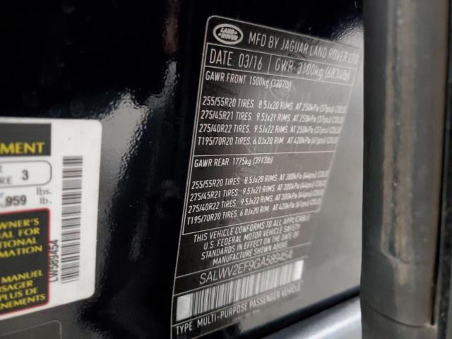 VIN SALWV2EF9GA589454 2016 Land Rover Range Rover,... no.13