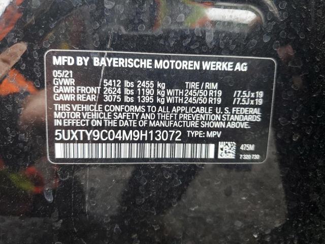 VIN 5UXTY9C04M9H13072 2021 BMW X3, Xdrivem40I no.13