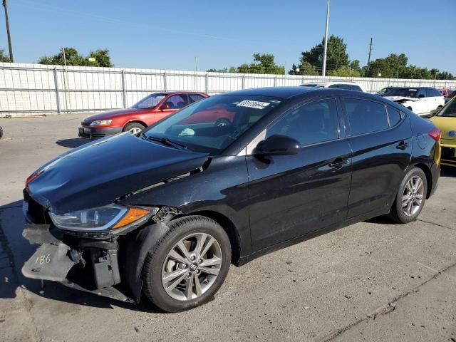 HYUNDAI ELANTRA SE 2018 black  gas KMHD84LF7JU620884 photo #1