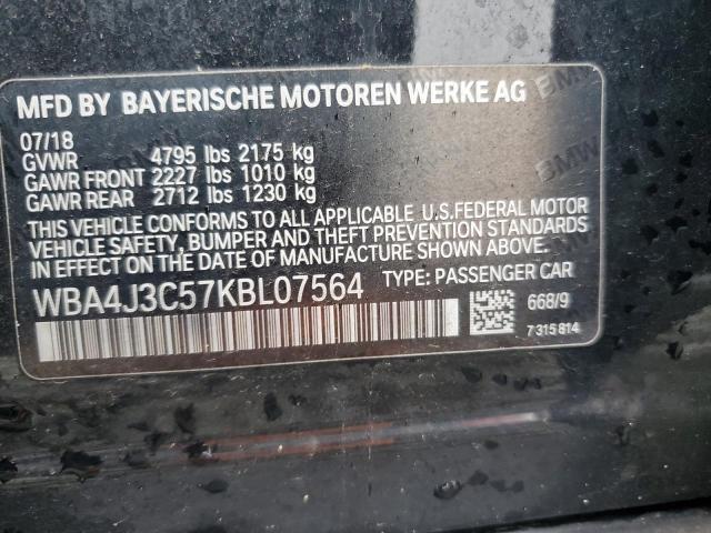 VIN WBA4J3C57KBL07564 2019 BMW 4 Series, 430XI Gran... no.13