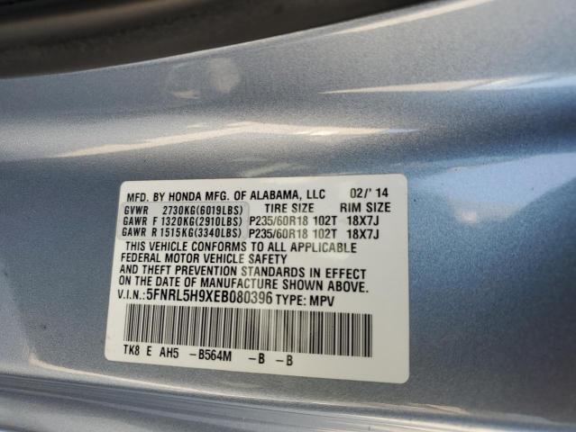 VIN 5FNRL5H9XEB080396 2014 Honda Odyssey, Touring no.13