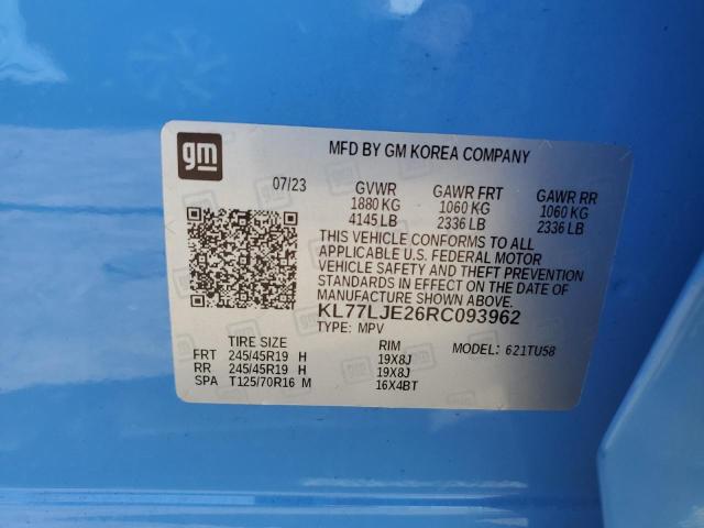 2024 CHEVROLET TRAX 2RS KL77LJE26RC093962
