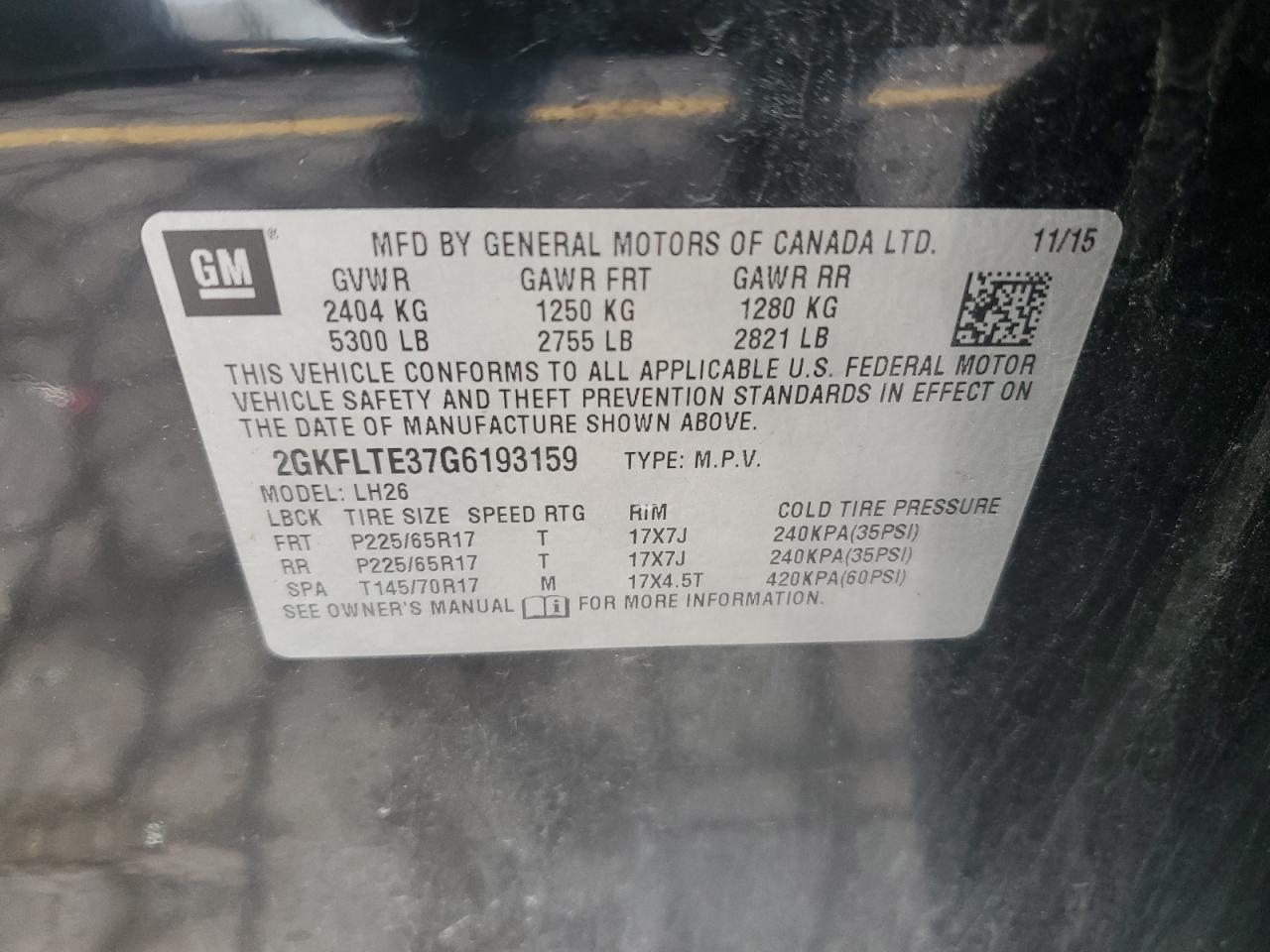 Lot #2806147884 2016 GMC TERRAIN SL