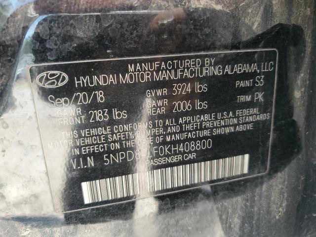 VIN 5NPD84LF0KH408800 2019 Hyundai Elantra, Sel no.12