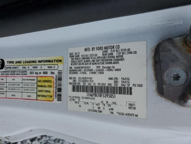 2015 FORD MUSTANG GT - 1FA6P8CF8F5395051