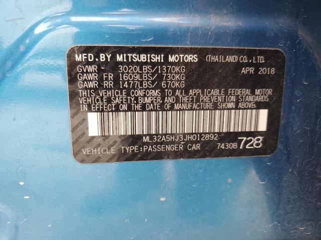 2018 MITSUBISHI MIRAGE GT ML32A5HJ3JH012892