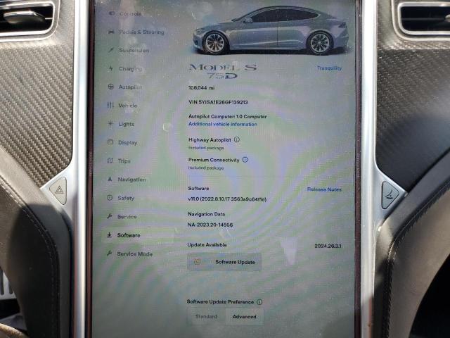 2016 TESLA MODEL S - 5YJSA1E26GF139213