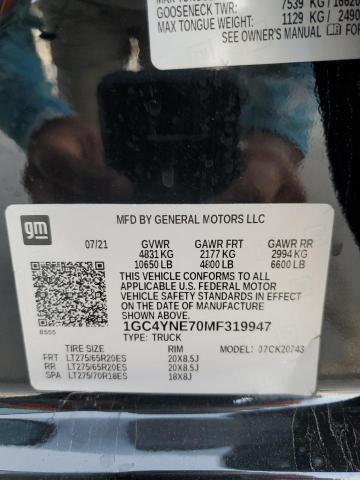 2021 CHEVROLET SILVERADO - 1GC4YNE70MF319947