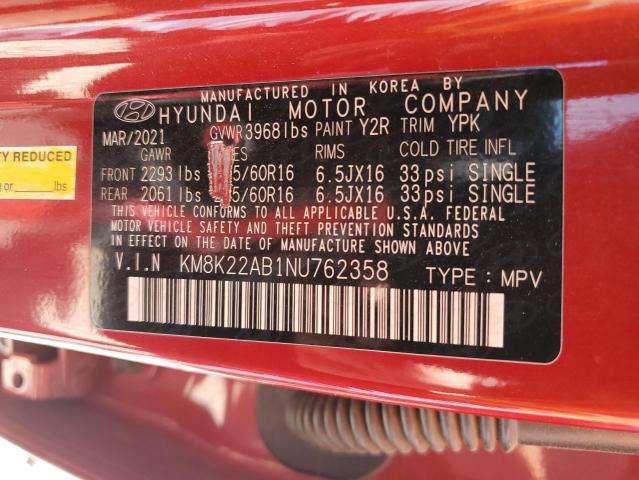 2022 HYUNDAI KONA SEL - KM8K22AB1NU762358