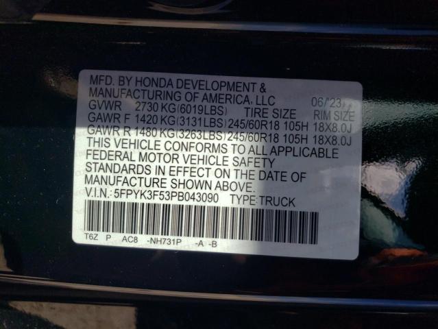2023 HONDA RIDGELINE - 5FPYK3F53PB043090