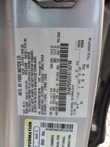 VIN 3FA6P0HD2FR150798 2015 Ford Fusion, SE no.12