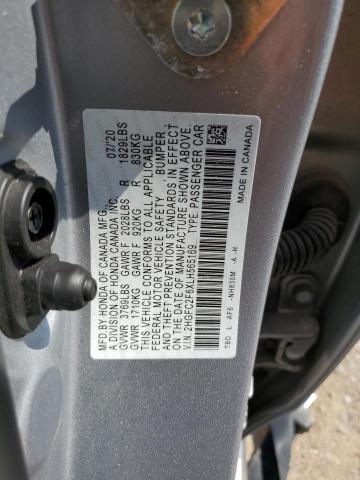 2020 HONDA CIVIC LX - 2HGFC2F6XLH565169