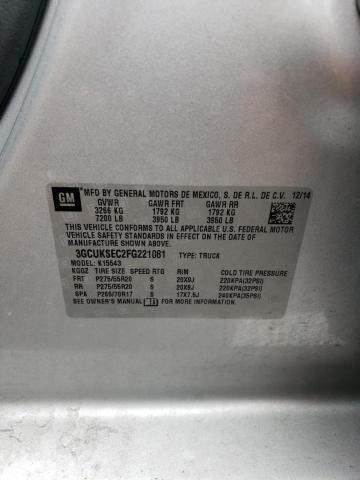 2015 CHEVROLET SILVERADO - 3GCUKSEC2FG221081