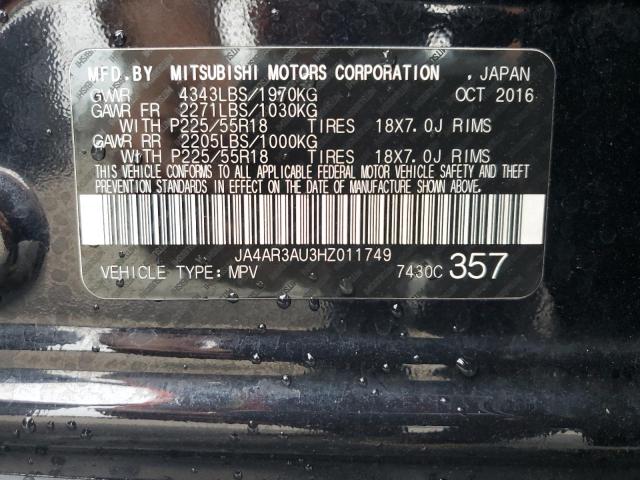 2017 MITSUBISHI OUTLANDER - JA4AR3AU3HZ011749