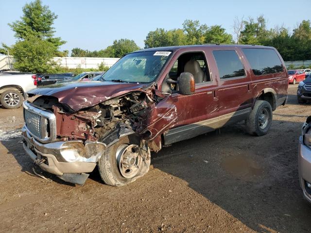 FORD EXCURSION 2000 burgundy  diesel 1FMSU43F4YEC77037 photo #1