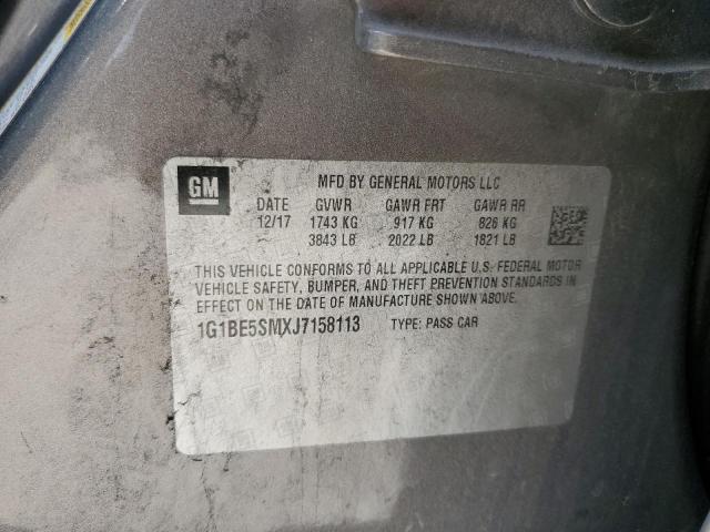 2018 CHEVROLET CRUZE LT - 1G1BE5SMXJ7158113