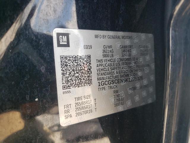 2019 CHEVROLET COLORADO L - 1GCGSCEN5K1275326