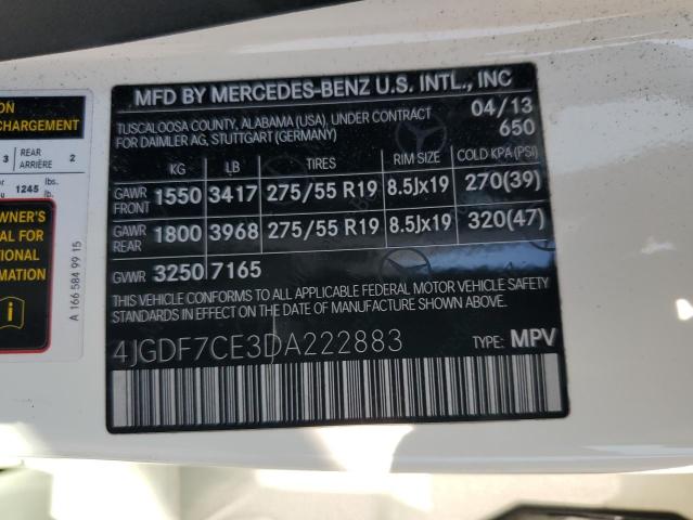 VIN 4JGDF7CE3DA222883 2013 Mercedes-Benz GL-Class, ... no.13